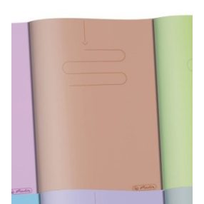   Fóliás színes vonalas füzet, A4/60 (60 lapos!), BARNA - Herlitz