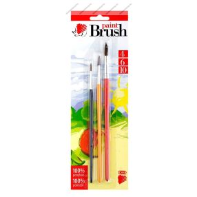 3 db-os Ecsetkészlet Süni, színes (4-6-10) - ICO