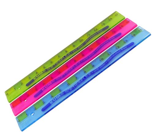 15 cm Hajlékony vonalzó, zöld