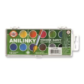 Vízfesték 12 szín, Brilliant Aquarell - KOH-I-NOOR