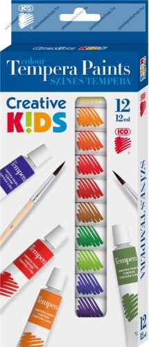 Tempera tubusos, 12 szín - ICO CREATIVE KIDS