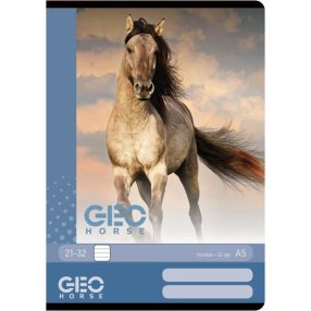 Lovas/Horse - Geo Kék A4 kockás füzet 