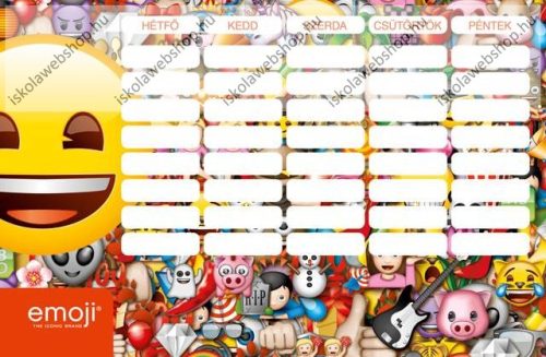 Emoji kétoldalas nagy órarend