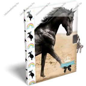 Szivacsos emlékkönyv kulccsal és lakattal, Lovas (A5)