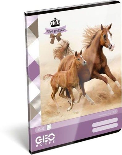 Lovas/Horse - Kiscsikós A4 kockás füzet 
