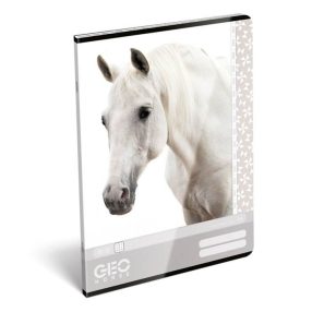 Lovas/Horse - Fehér ló A4 kockás füzet 