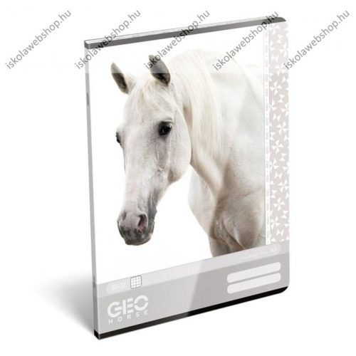 Horse/fehér Lovas A4 kockás füzet 