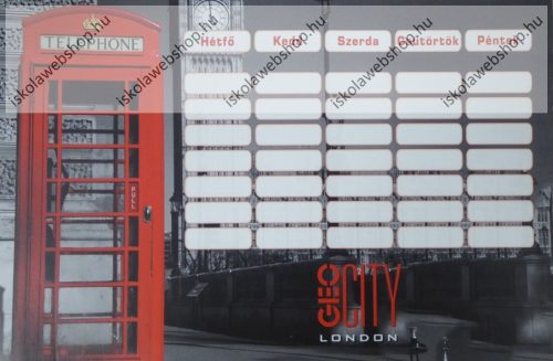 City London kétoldalas órarend