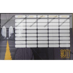 City New York kétoldalas órarend