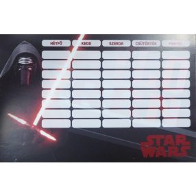 Star Wars Kard kétoldalas órarend