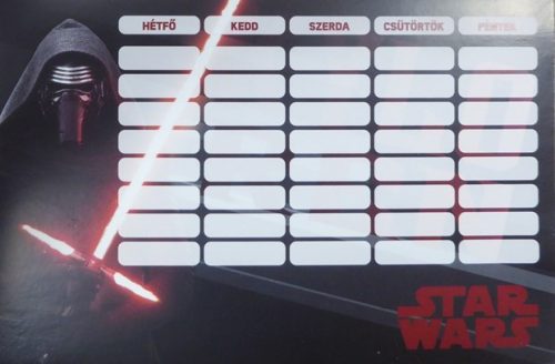 Star Wars Kard kétoldalas órarend