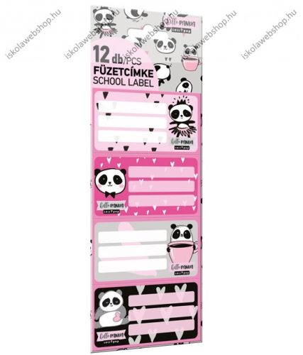 Hello Panda füzetcímke (12 db-os)