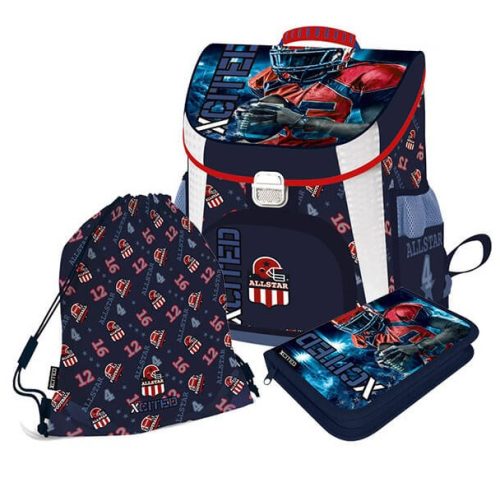 Lizzy Card X-cited Allstar/Amerikai foci prémium iskolatáska szett, 3 részes