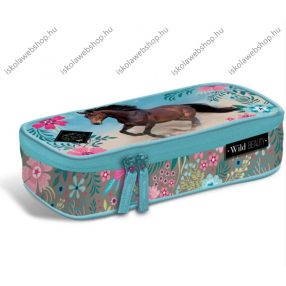   Lizzy Card bedobós ovális tolltartó, Lovas/Wild Beauty Blue