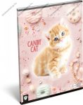 Cicás/Candy cat A4 vonalas füzet
