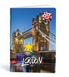 City - Mmoji A4 kockás füzet, London (1 db)