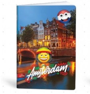 City - Mmoji A4 kockás füzet, Amsterdam (1 db)