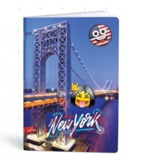 City - Mmoji A4 kockás füzet, New York (1 db)