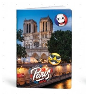 City - Mmoji A4 kockás füzet, Párizs (1 db)