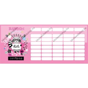 Lollipop - Raccoon mini órarend