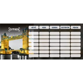 London órarend (18x8 cm)