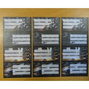 Ford Fekete füzetcímke (12 db-os)