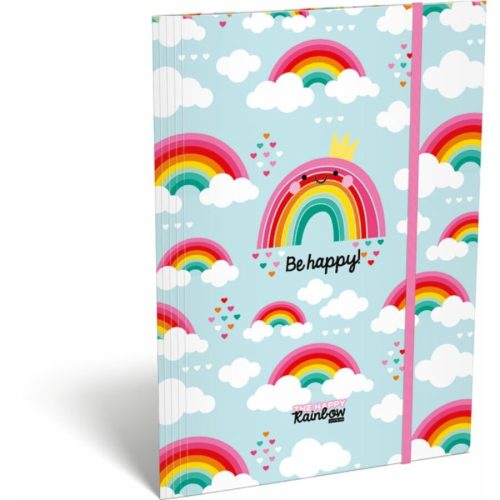 Lollipop Szivárvány/Happy Rainbow A/4 gumis dosszié