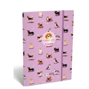 Lollipop We Love Dogs/Kutyás A/4 gumis dosszié