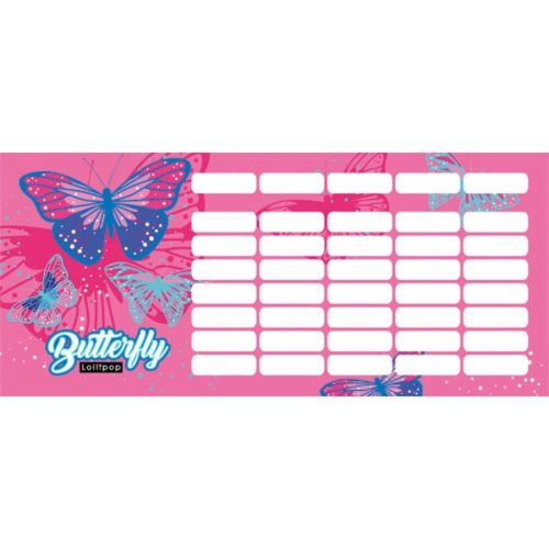 Lollipop - Pillangó/Butterfly órarend (18x8 cm)