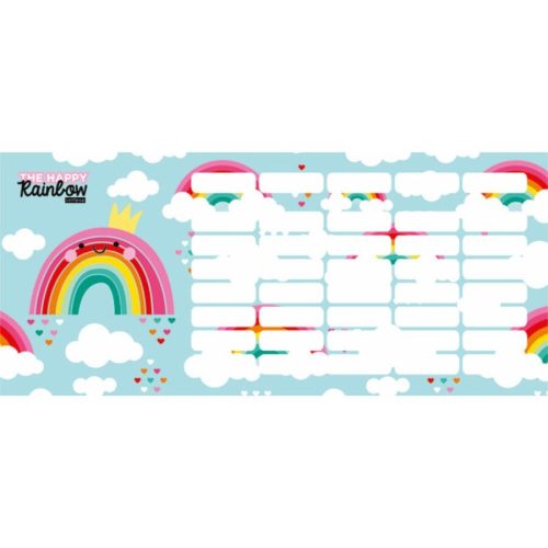 Lollipop - Szivárvány/Happy Rainbow órarend (18x8 cm)