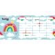 Lollipop - Szivárvány/Happy Rainbow órarend (18x8 cm)