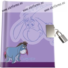   Keményfedeles emlékkönyv kulccsal és lakattal, Füles (A6)