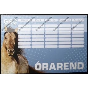 Lovas kétoldalas órarend, kék