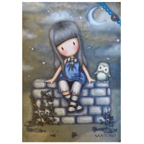   Santoro Gorjuss vonalas füzet, Bagoly, 40+4 lap, A/5 - MAR MAR 