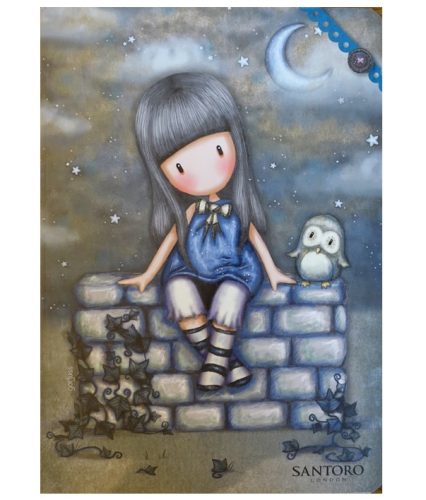 Santoro Gorjuss vonalas füzet, Bagoly, 40+4 lap, A/5 - MAR MAR 