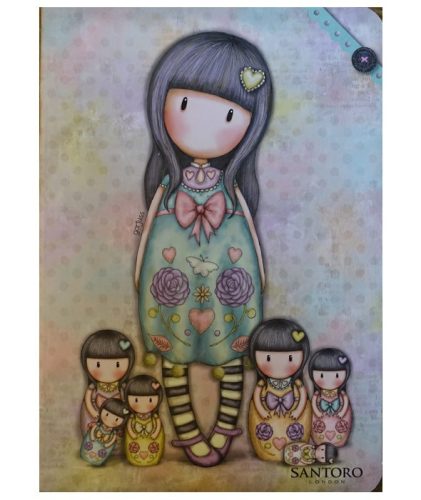 Santoro Gorjuss vonalas füzet, Dolls, 40+4 lap, A/5 - MAR MAR 