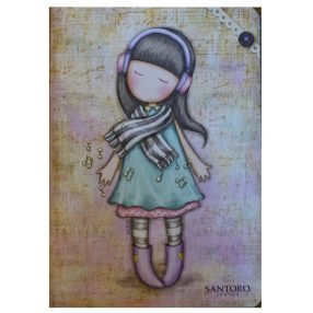   Santoro Gorjuss vonalas füzet, Music, 40+4 lap, A/5 - MAR MAR 