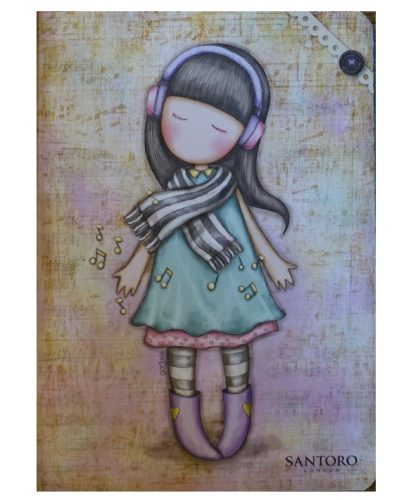 Santoro Gorjuss vonalas füzet, Music, 40+4 lap, A/5 - MAR MAR 