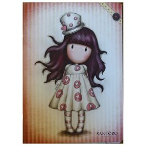   Santoro Gorjuss vonalas füzet, Szivecske Kalapos, 40+4 lap, A/5 - MAR MAR 