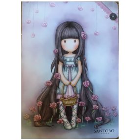   Santoro Gorjuss vonalas füzet, Virágos, 40+4 lap, A/5 - MAR MAR 