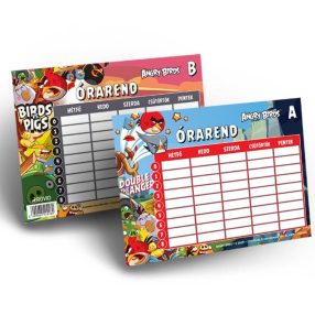 Angry Birds kétoldalas órarend (16,5x11,7 cm) 