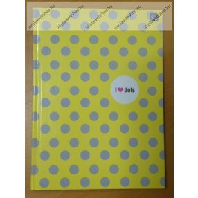 Keményfedeles notesz, I love dots (A5) 