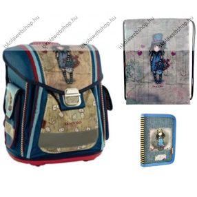   Santoro - Gorjuss ergonómikus, merev falú iskolatáska szett, The Hatter