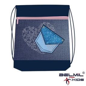 Belmil hálós és zsebes tornazsák, Love/Stylish