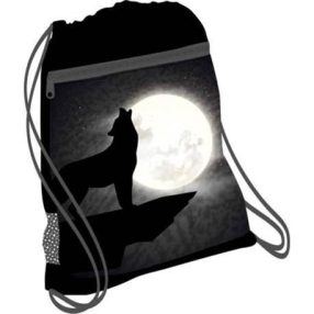   Belmil hálós és zsebes tornazsák, Állatos/Wolves Grey/Farkasos