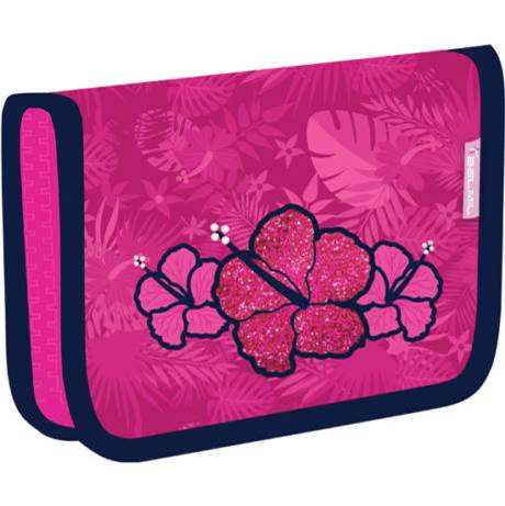 Belmil kihajtható tolltartó, Virágos/Tropical Pink