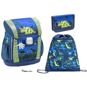   Belmil Customize-Me Dino Triceratops iskolatáska szett (404-20)