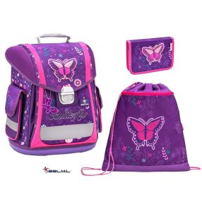   Belmil Sporty Pillangós/Dreams of butterfly iskolatáska szett (404-5)