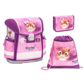   Belmil Classy iskolatáska szett, Sweet Squirell/Mókusos (403-13) lámás tolltartóval
