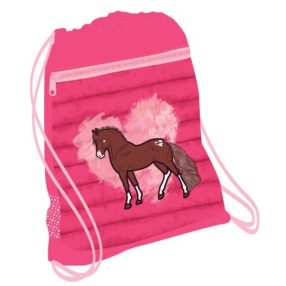   Belmil hálós és zsebes tornazsák, Lovas/Riding Horse/Szivecskés ló